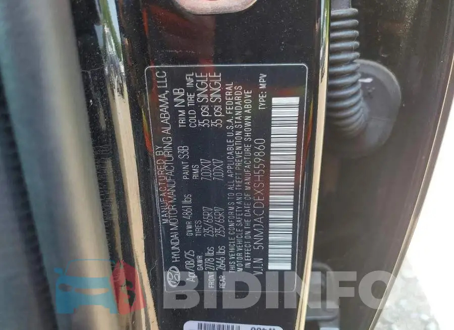5NMJACDEXSH559860 Photo# 13