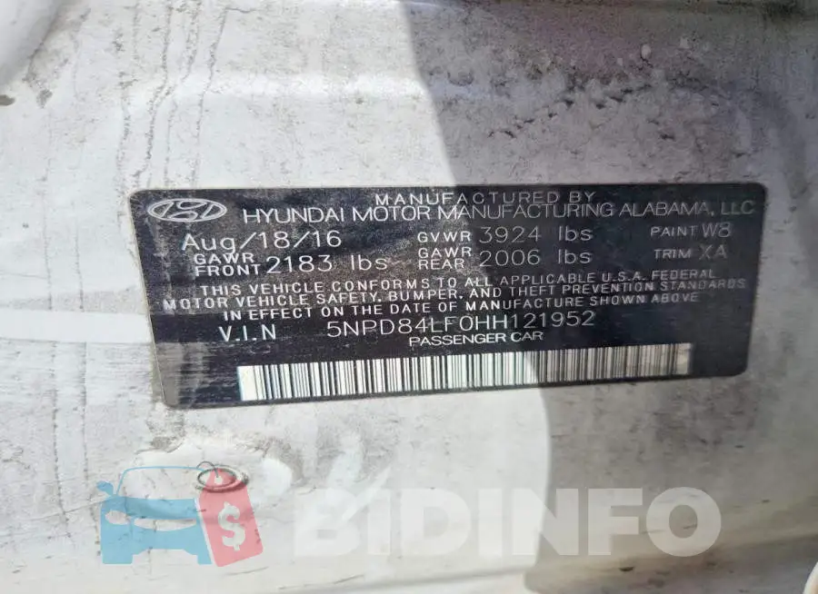 5NPD84LF0HH121952 Photo# 12