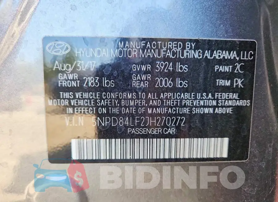 5NPD84LF2JH270272 Photo# 12