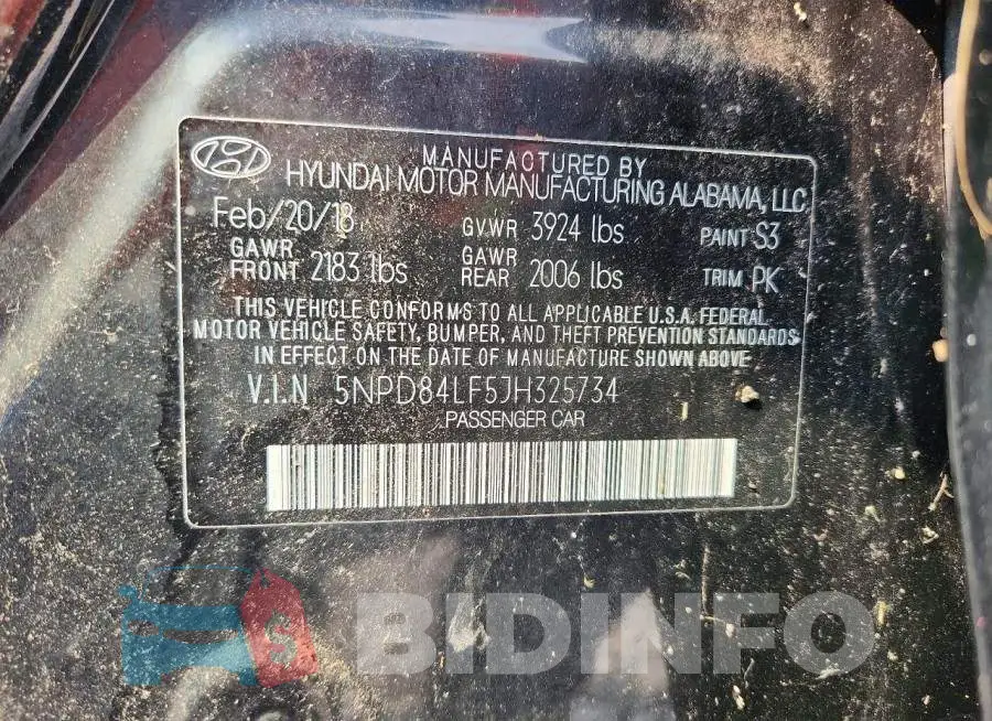 5NPD84LF5JH325734 Photo# 12