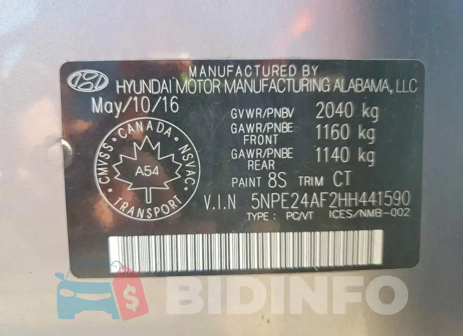 5NPE24AF2HH441590 Photo# 12