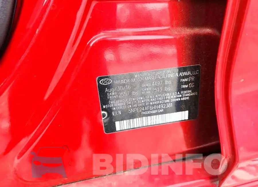 5NPE24AF6HH492381 Photo# 12
