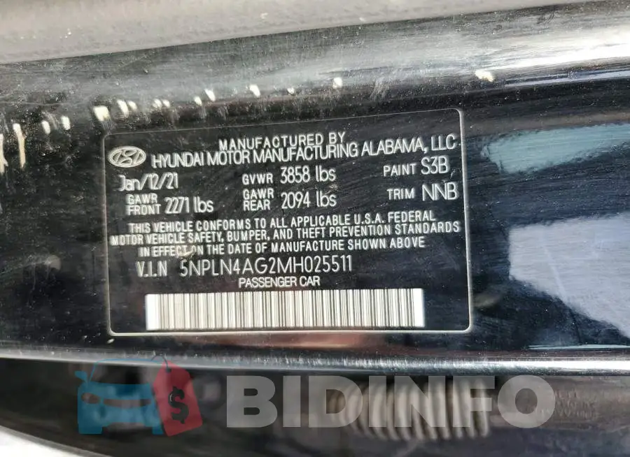 5NPLN4AG2MH025511 Photo# 13