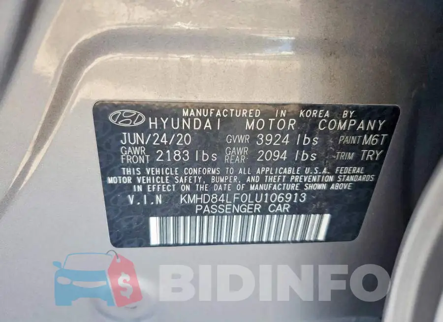 KMHD84LF0LU106913 Photo# 12