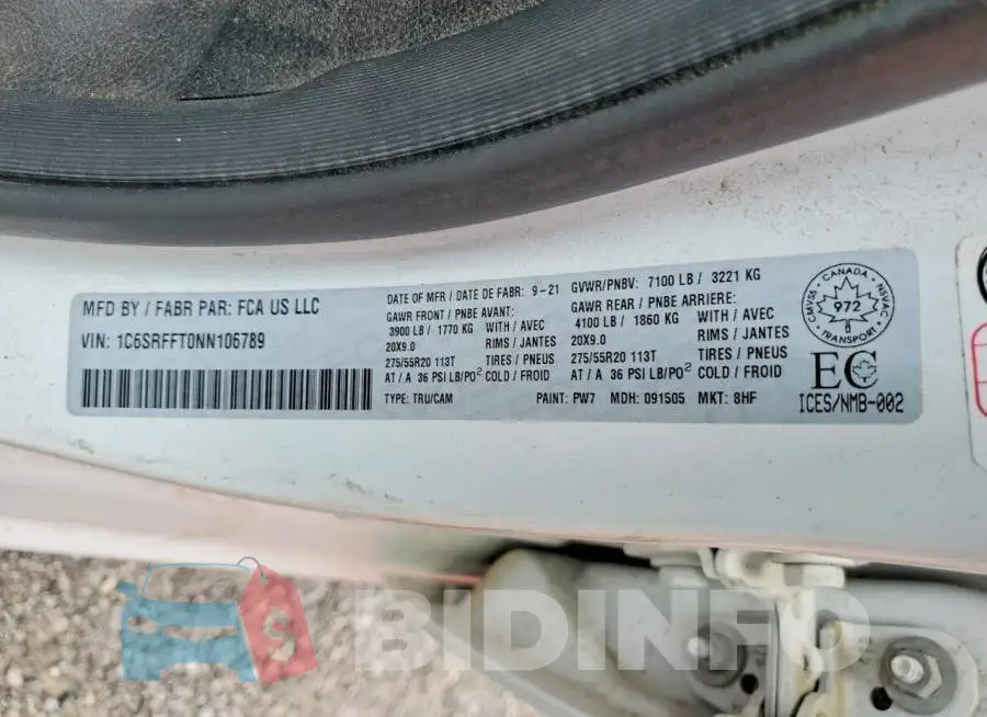 1C6SRFFT0NN106789 Photo# 12