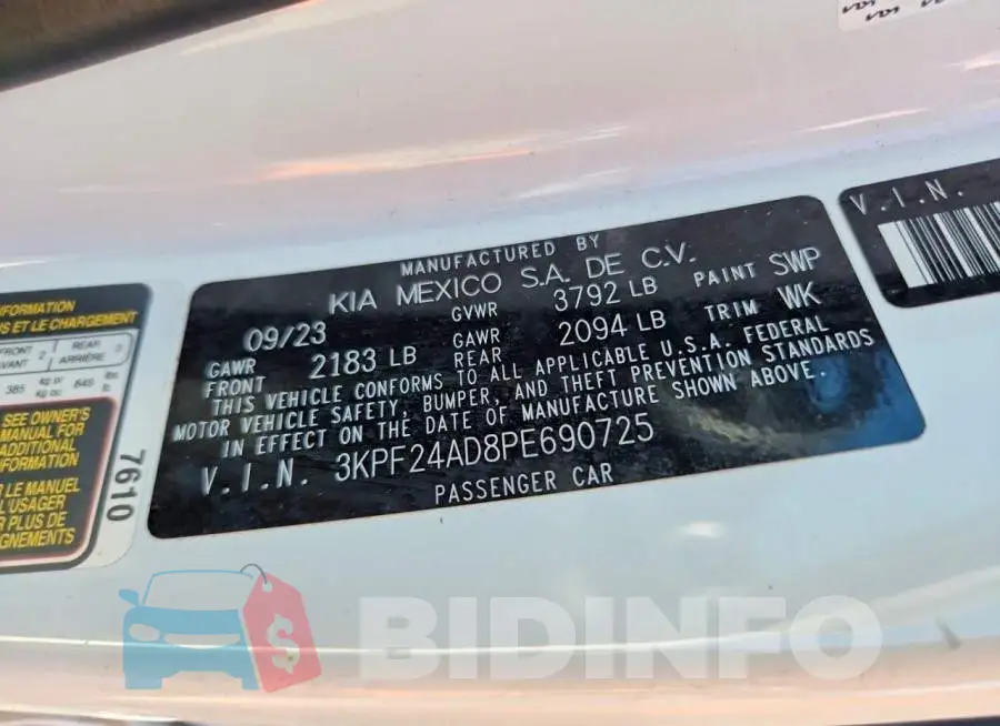 3KPF24AD8PE690725 Photo# 12