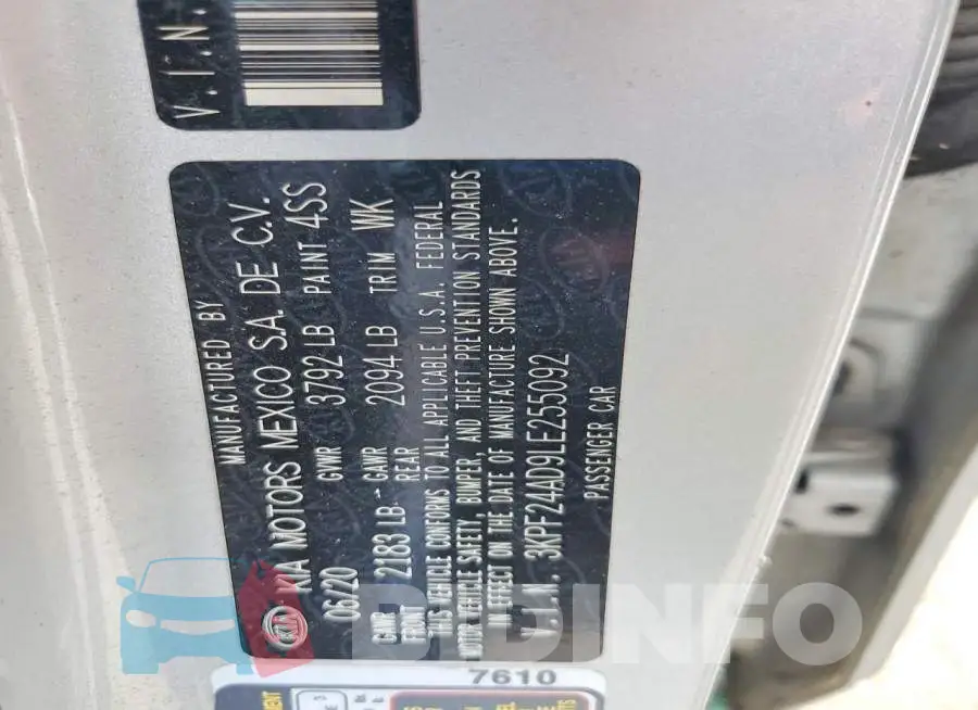 3KPF24AD9LE255092 Photo# 12