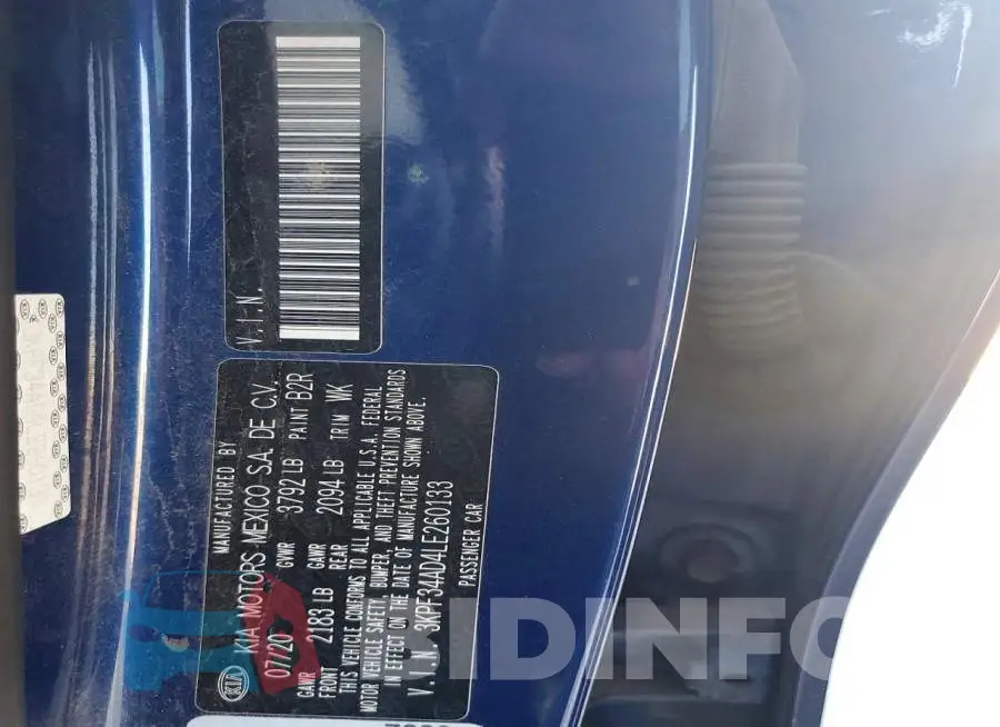 3KPF34AD4LE260133 Photo# 12