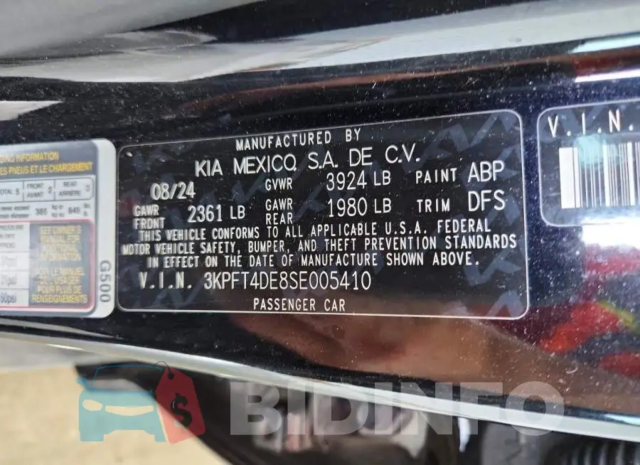 3KPFT4DE8SE005410 Photo# 12
