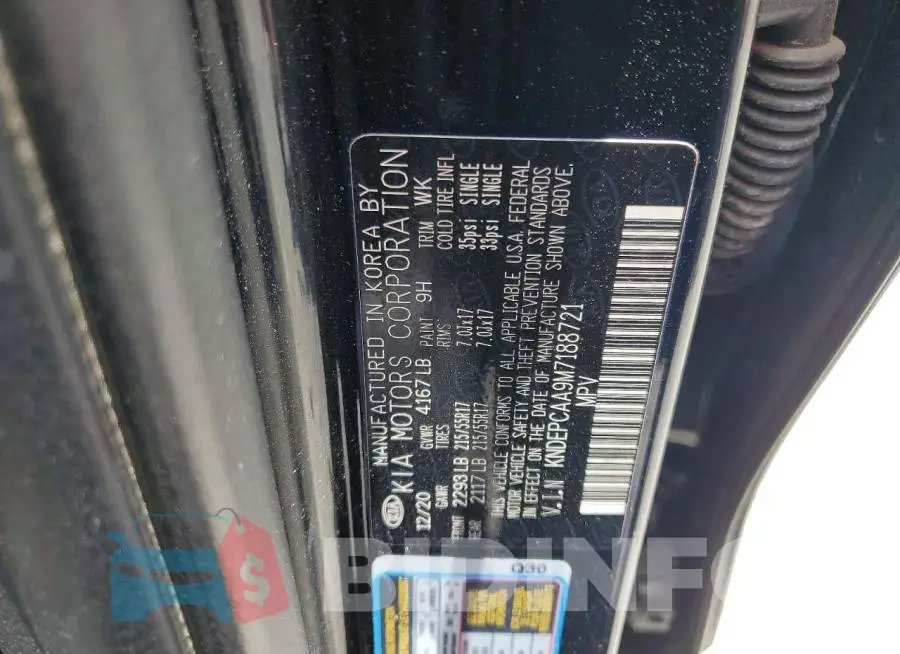 KNDEPCAA9M7188721 Photo# 14