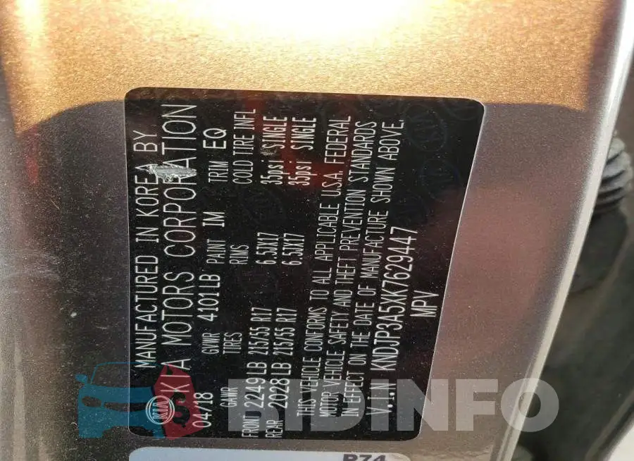 KNDJP3A5XK7629447 Photo# 13