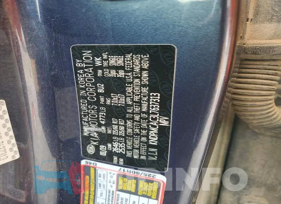 KNDPMCAC3L7637313 Photo# 13