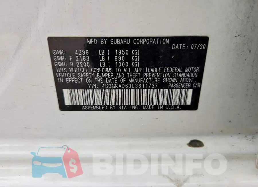 4S3GKAD63L3611737 Photo# 13
