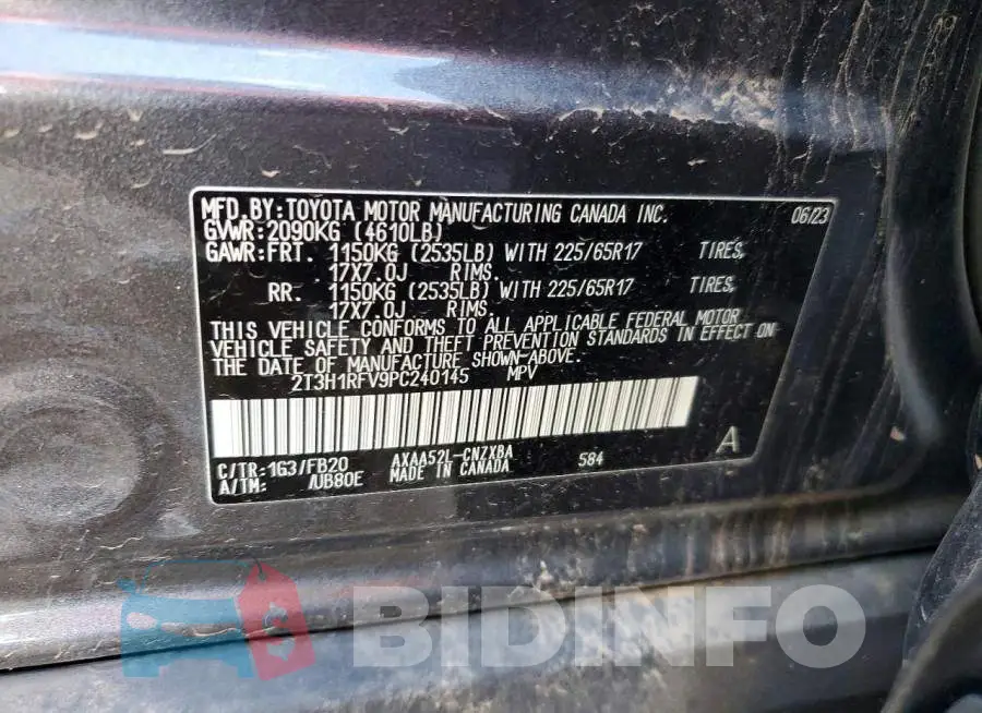 2T3H1RFV9PC240145 Photo# 14