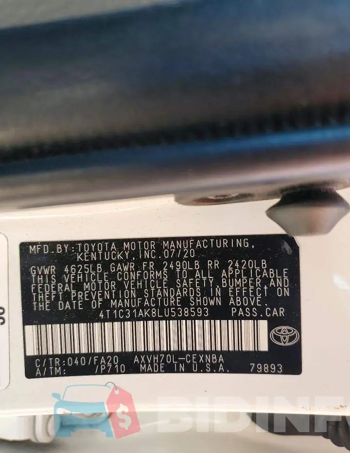 4T1C31AK8LU538593 Photo# 12