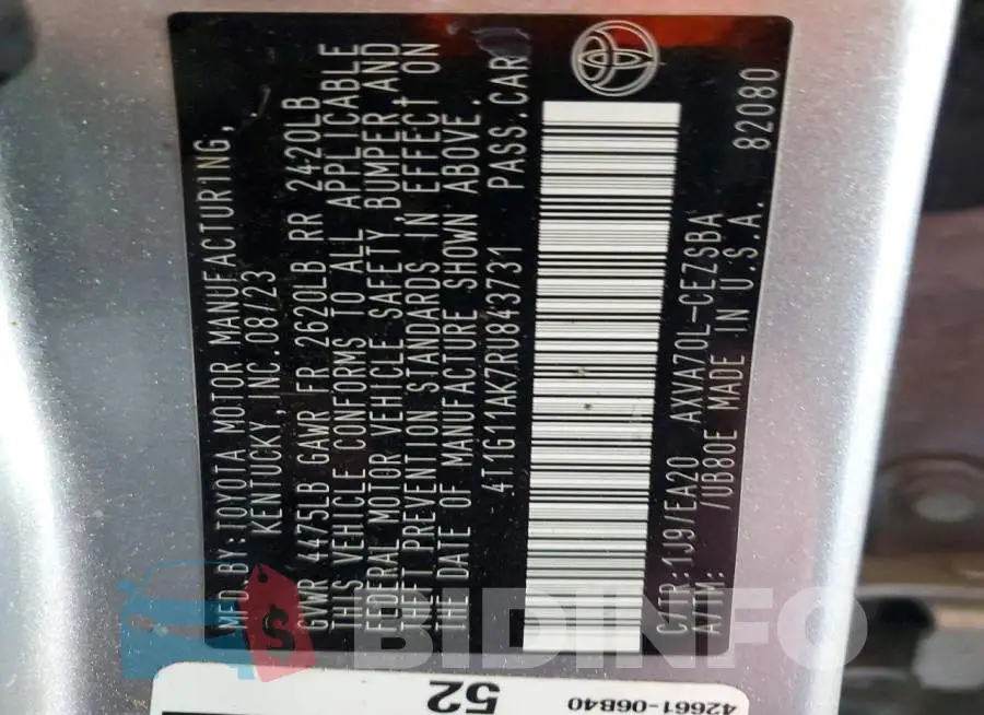 4T1G11AK7RU843731 Photo# 12