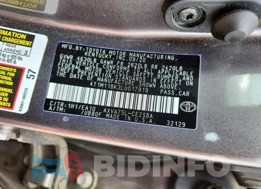 4T1M11BK3LU017919 Photo# 12