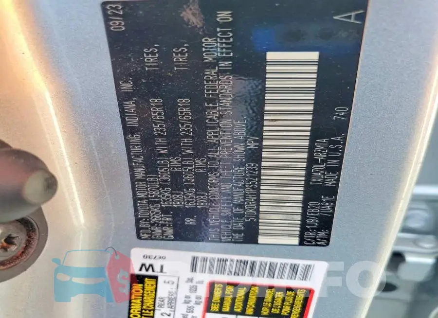 5TDKDRAH1PS521239 Photo# 12