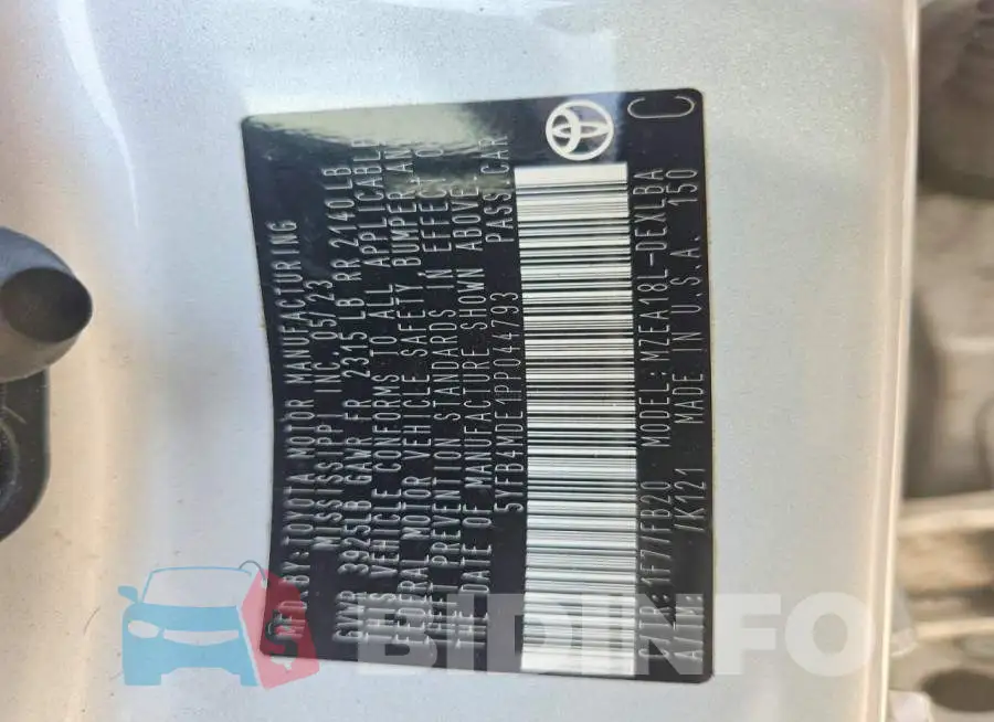 5YFB4MDE1PP044793 Photo# 12