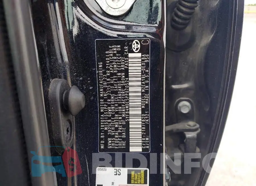 5YFB4MDE5PP070524 Photo# 12