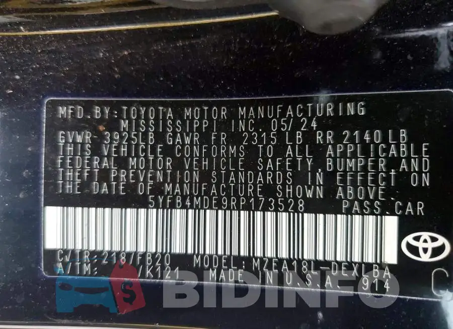 5YFB4MDE9RP173528 Photo# 13