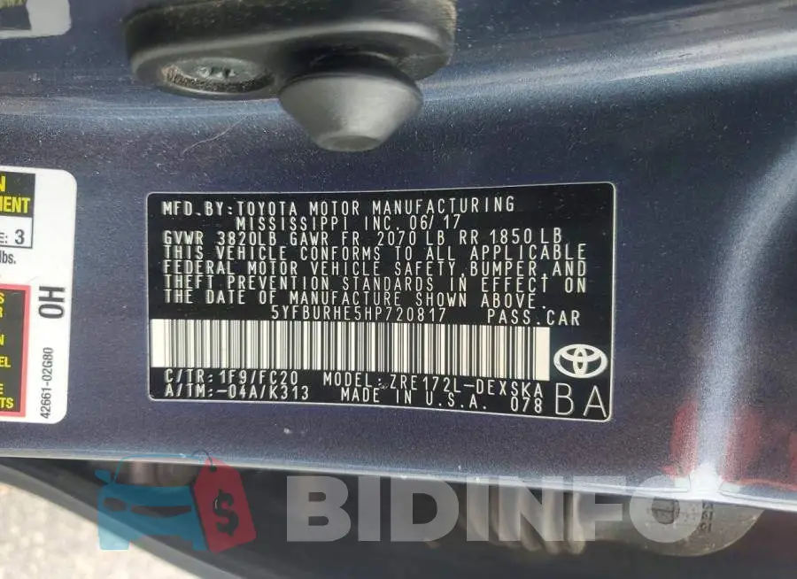 5YFBURHE5HP720817 Photo# 12