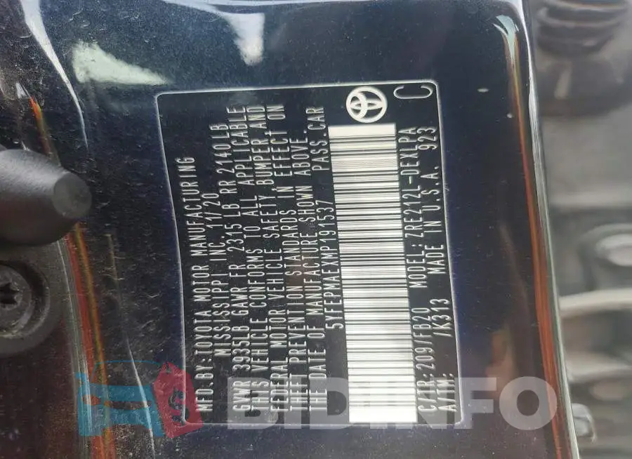 5YFEPMAEXMP191537 Photo# 12