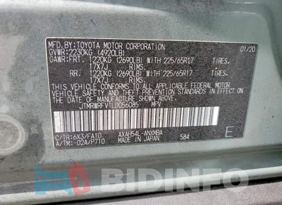 JTMRWRFV1LD056085 Photo# 12
