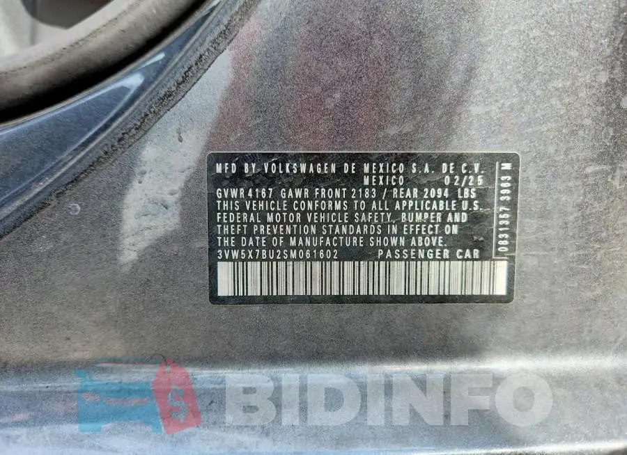 3VW5X7BU2SM061602 Photo# 12