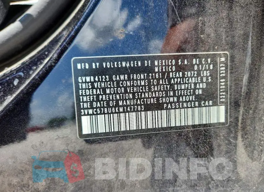 3VWC57BU6KM147783 Photo# 12