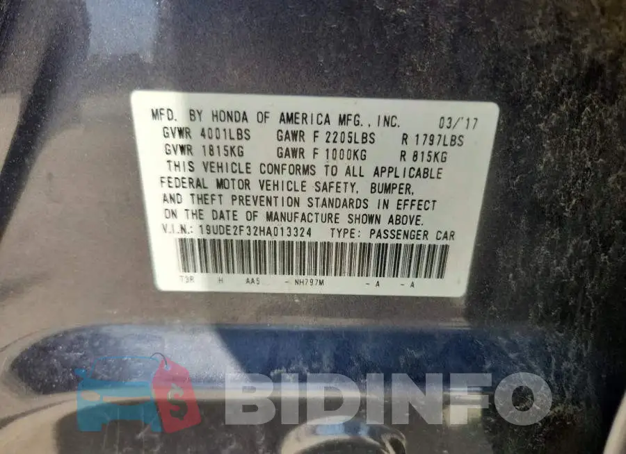 19UDE2F32HA013324 Photo# 13