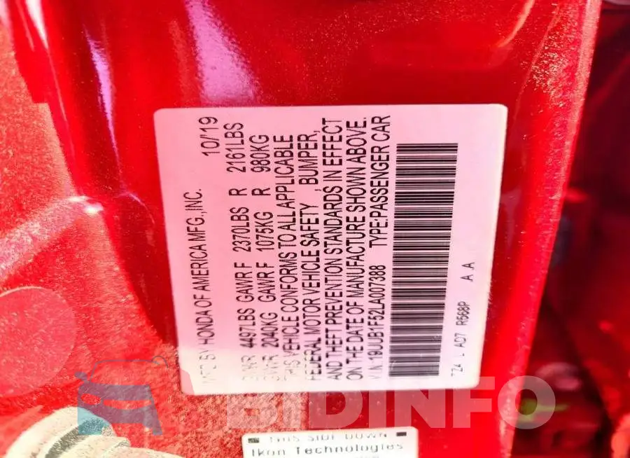 19UUB1F52LA007388 Photo# 13