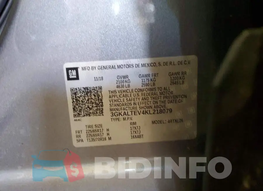 3GKALTEV4KL218079 Photo# 12