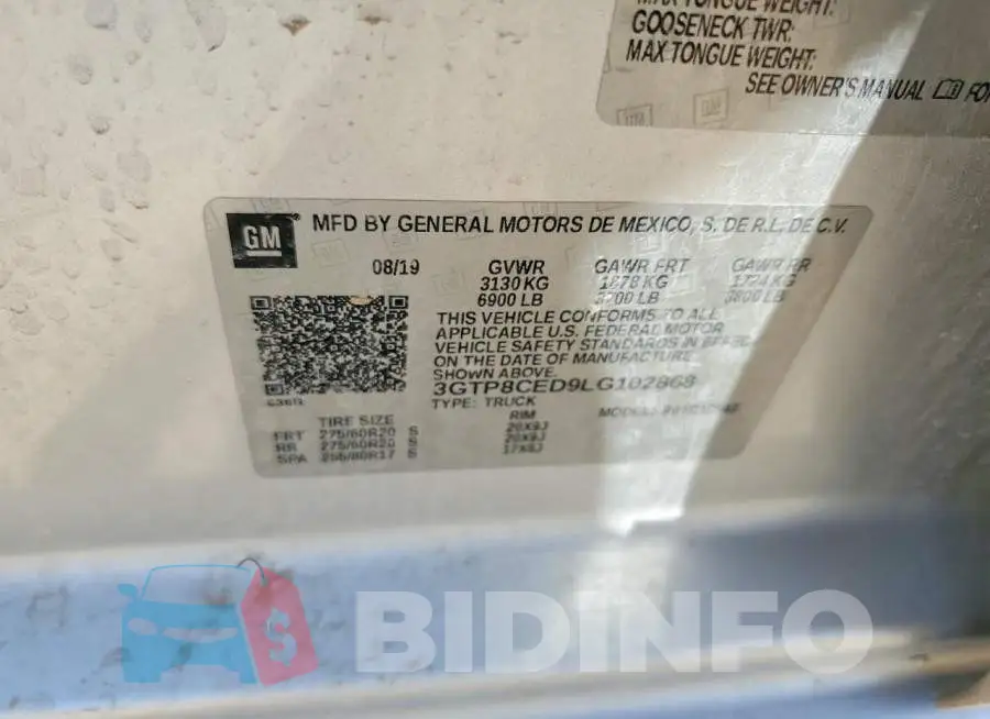 3GTP8CED9LG102868 Photo# 12