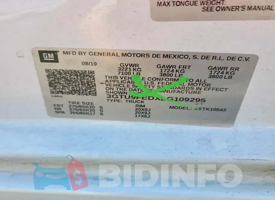 3GTU9FEDXLG109295 Photo# 13