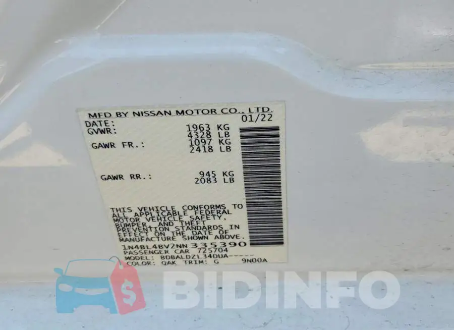 1N4BL4BV2NN335390 Photo# 13