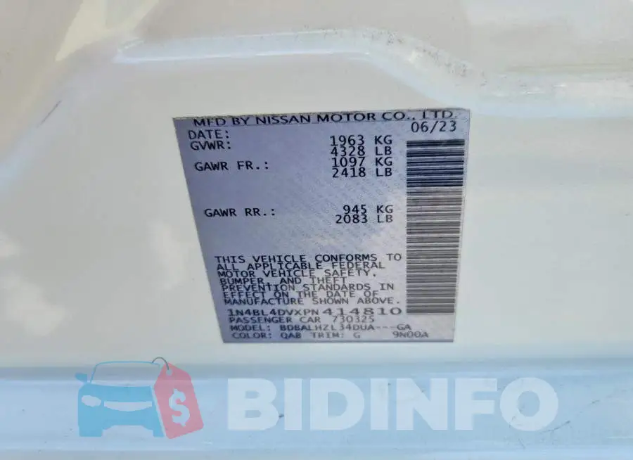 1N4BL4DVXPN414810 Photo# 12
