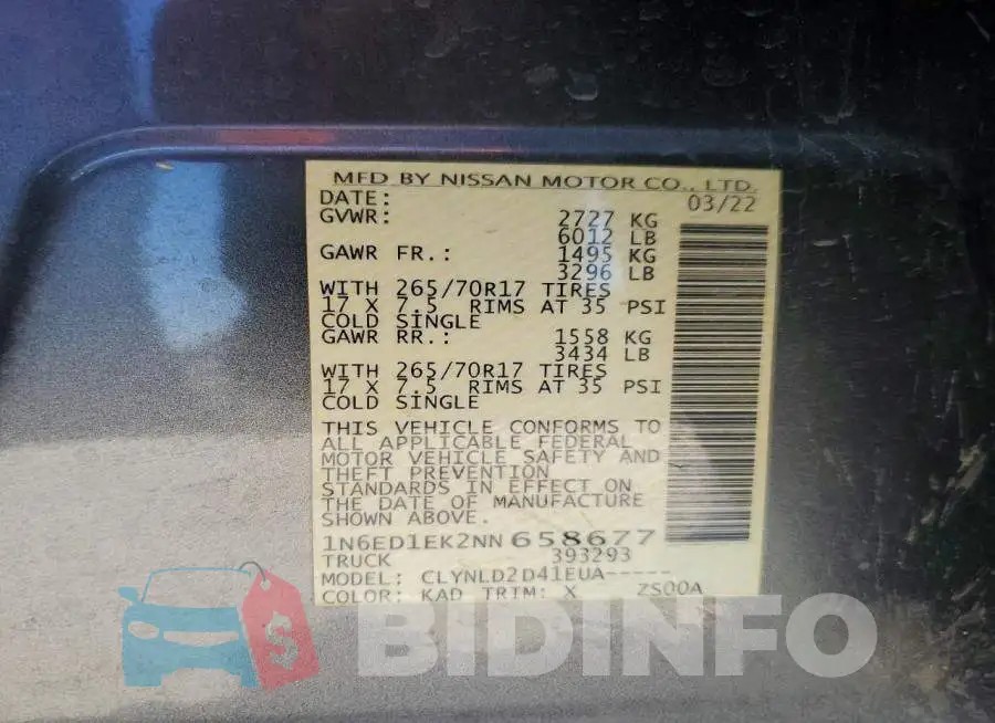 1N6ED1EK2NN658677 Photo# 12