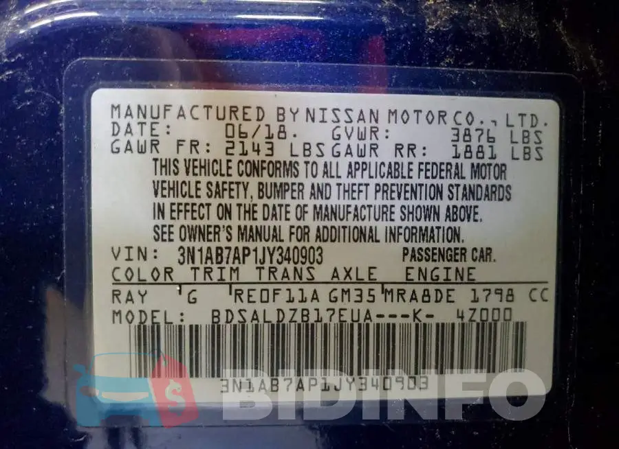 3N1AB7AP1JY340903 Photo# 12