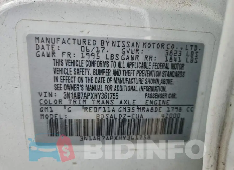 3N1AB7APXHY361758 Photo# 12