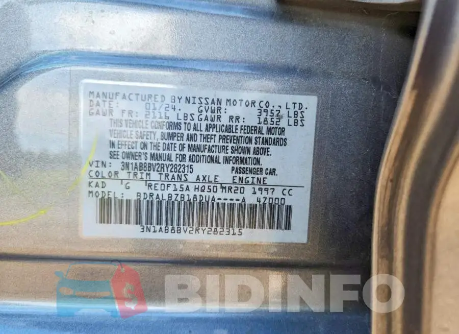 3N1AB8BV2RY282315 Photo# 12