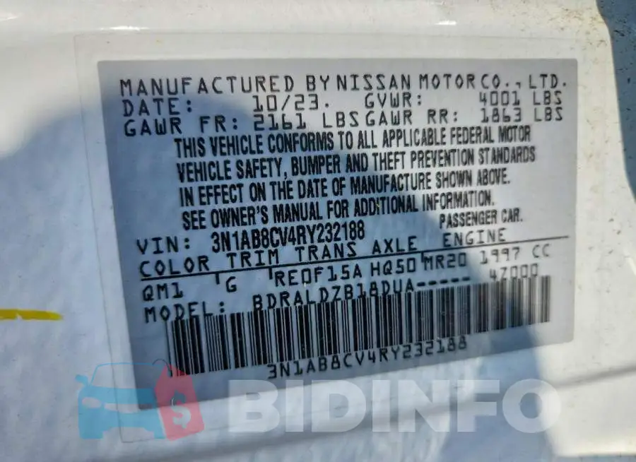 3N1AB8CV4RY232188 Photo# 12