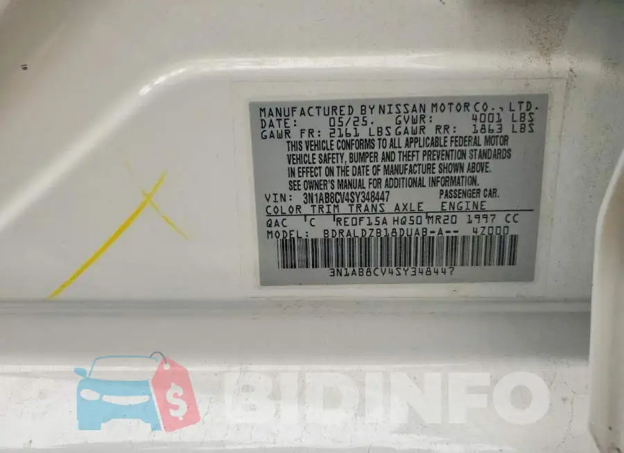 3N1AB8CV4SY348447 Photo# 12