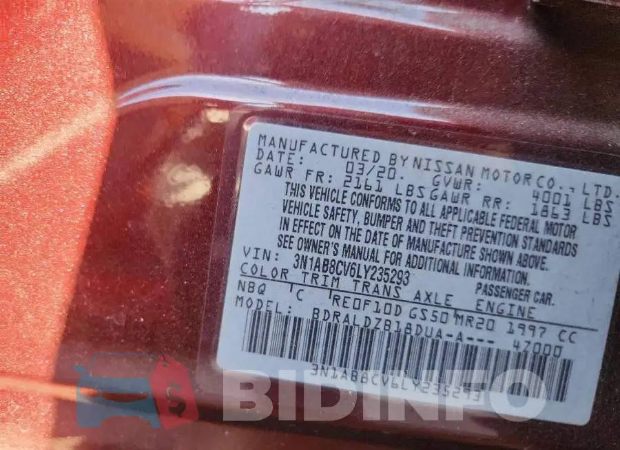 3N1AB8CV6LY235293 Photo# 13