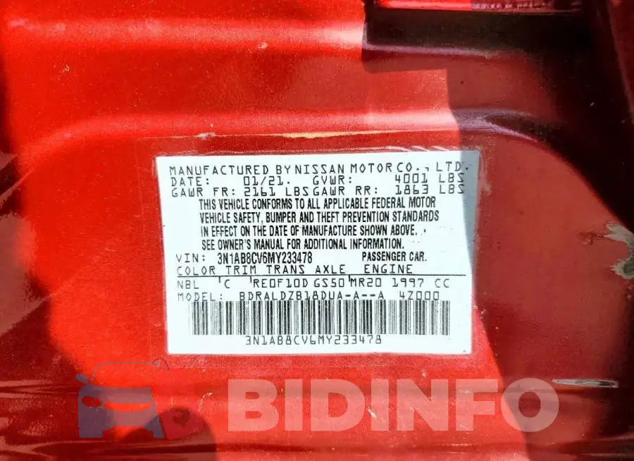 3N1AB8CV6MY233478 Photo# 12