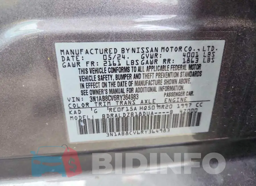 3N1AB8CV6RY364983 Photo# 13