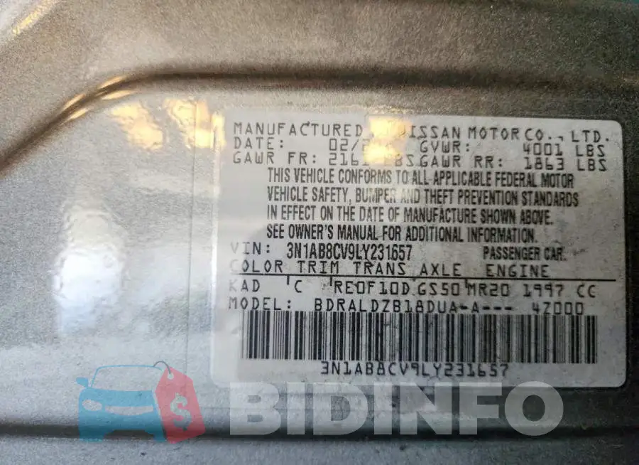 3N1AB8CV9LY231657 Photo# 12