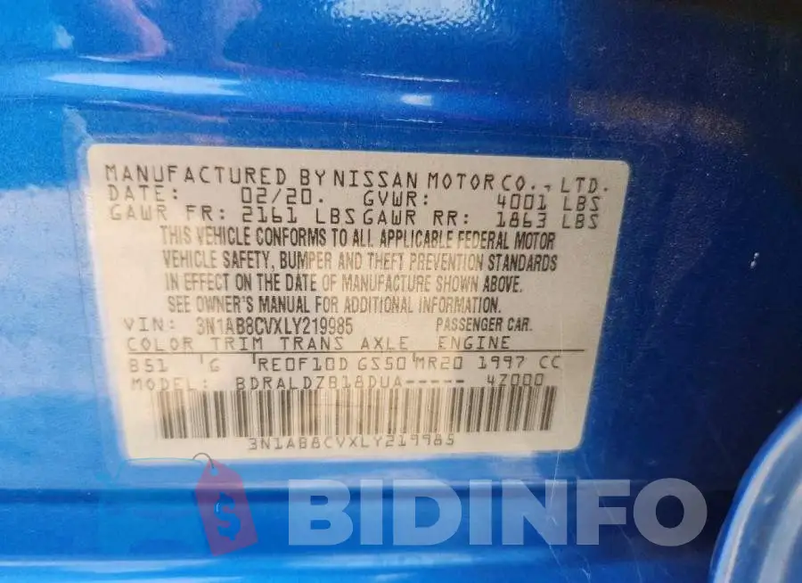 3N1AB8CVXLY219985 Photo# 12