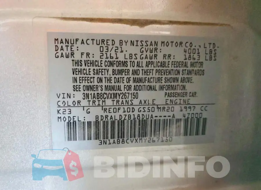 3N1AB8CVXMY267150 Photo# 12