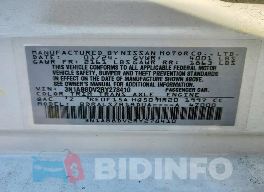 3N1AB8DV2RY278410 Photo# 12